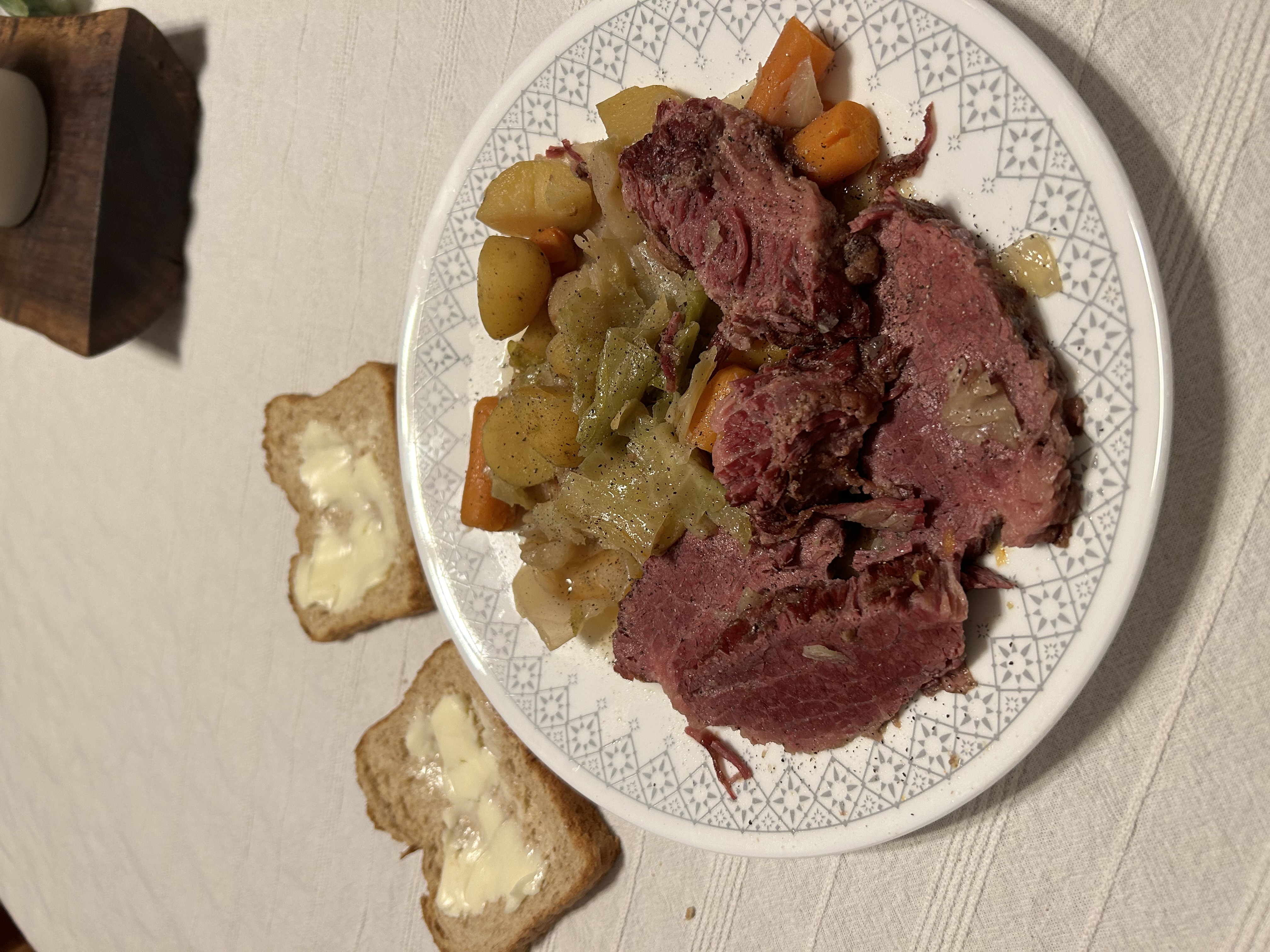 Trying first pic post. Smoked corned beef.