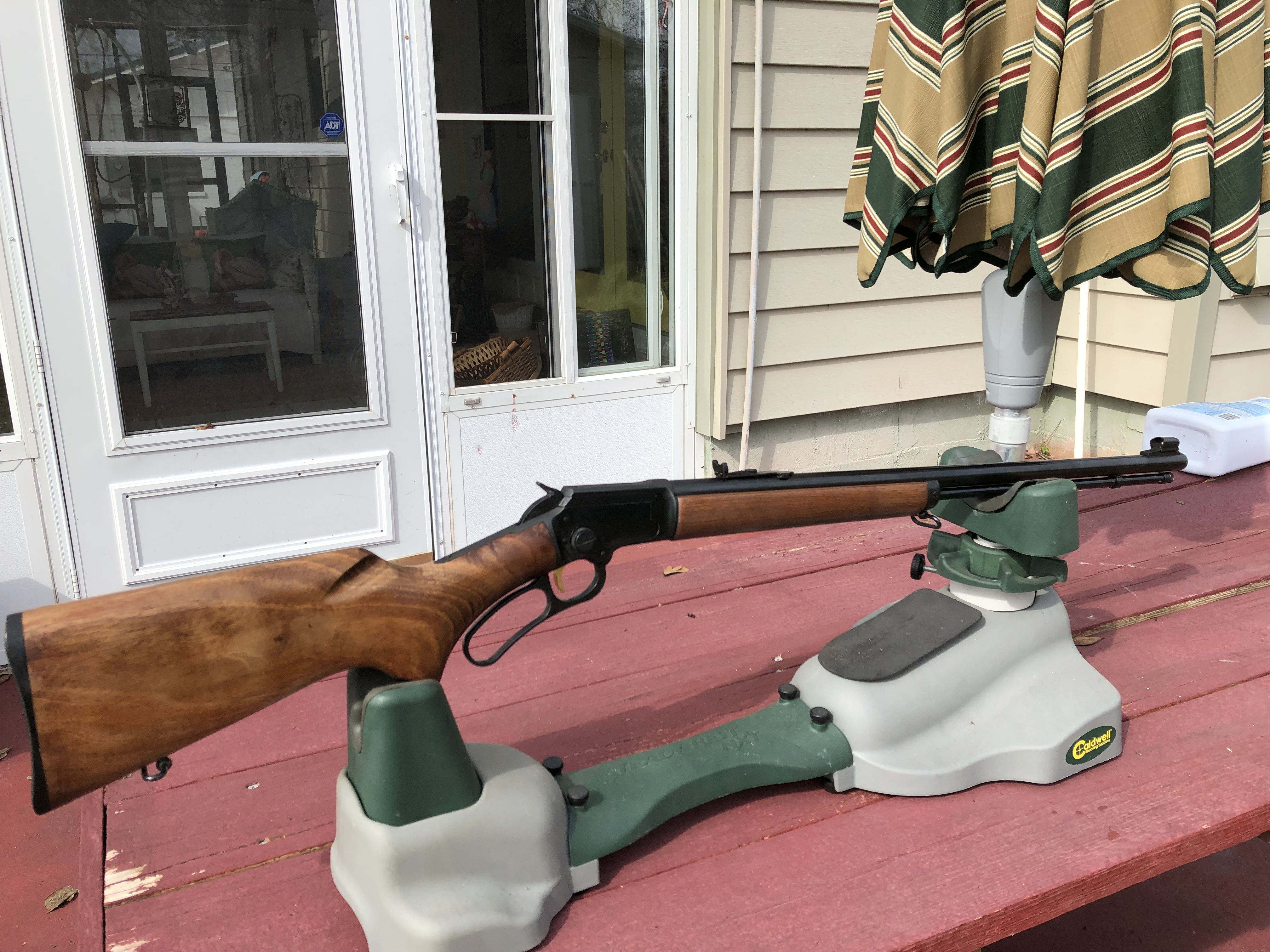 M-39 Stock was in poor shape so I refinished. Now wears a Skinner peep,