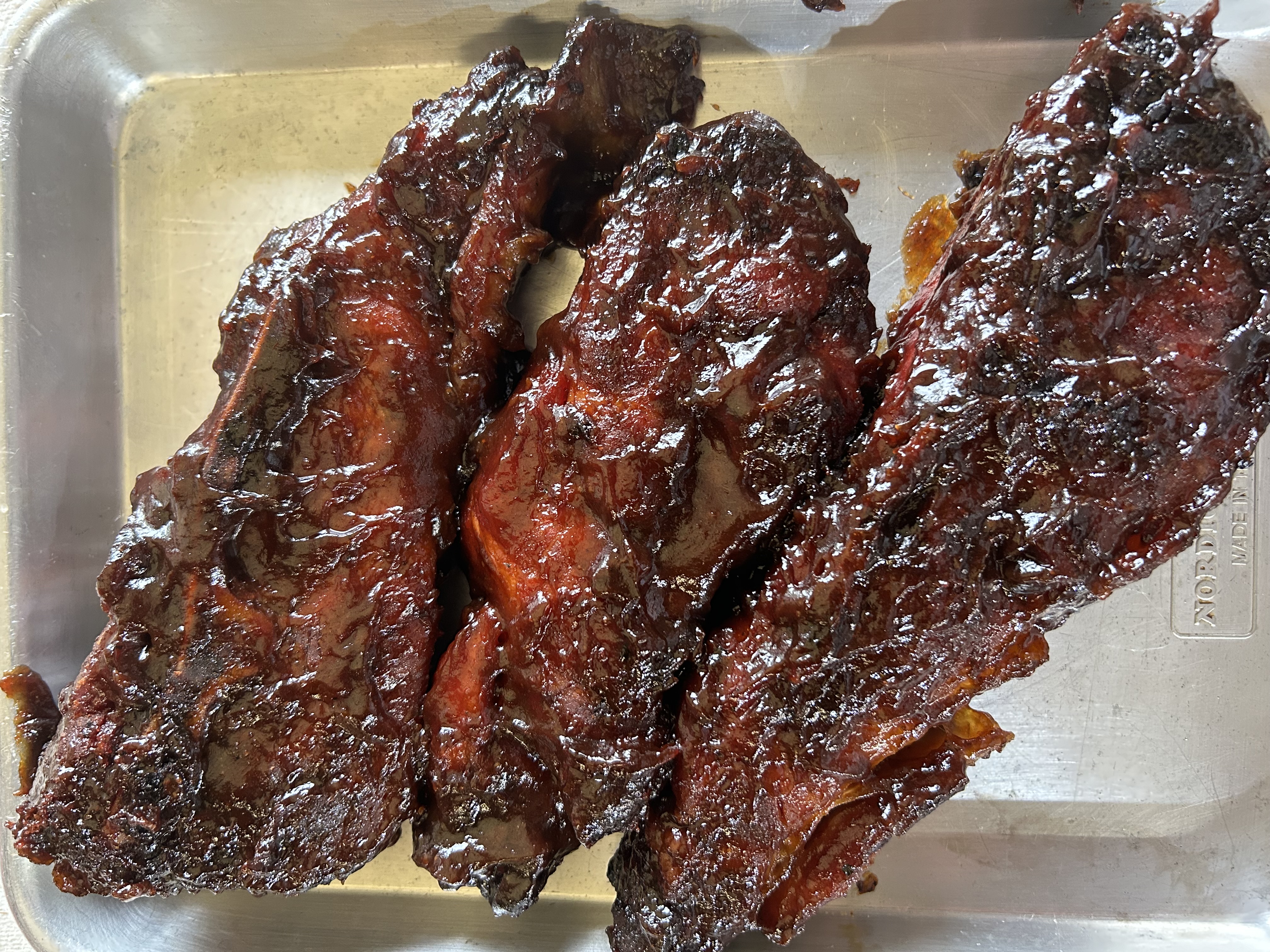Slow smoke western style country ribs.